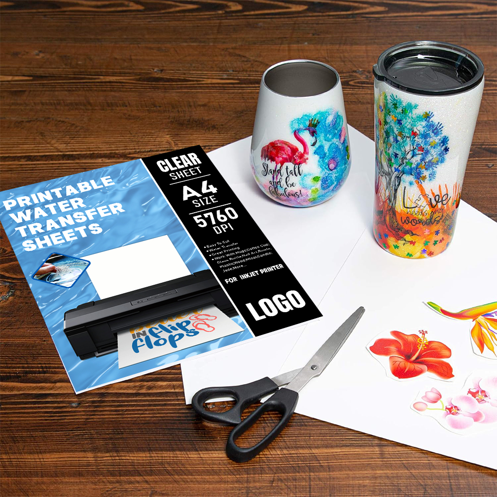 ورقة ملصقات منزلق الماء A4