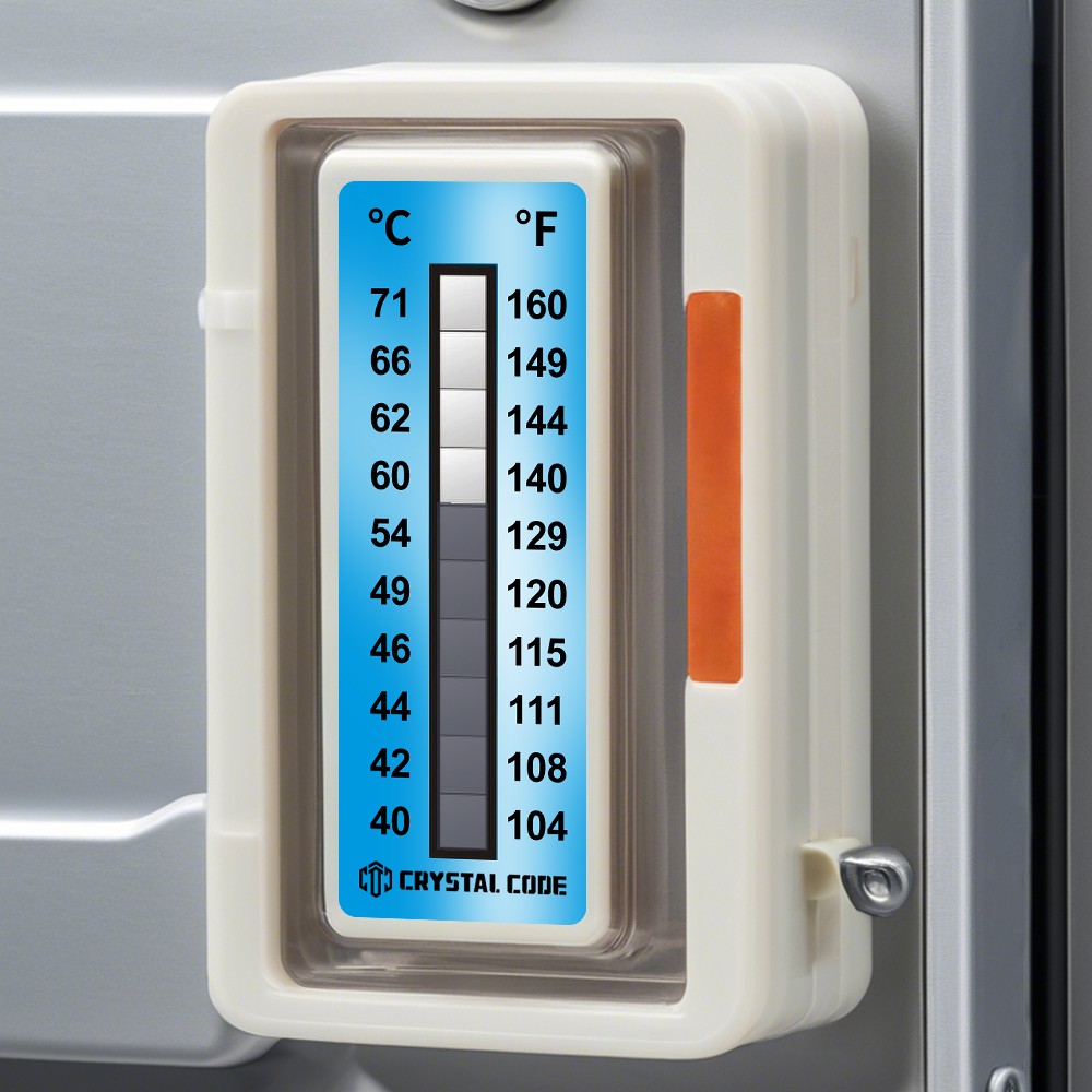 علامة المؤشر على درجة الحرارة غير القابلة للعكس