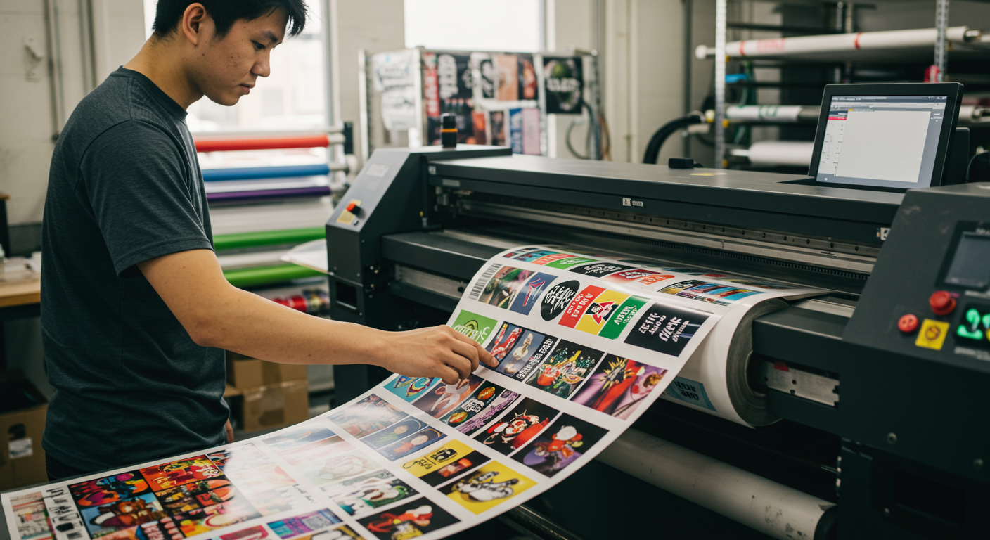 طباعة ملصقات فينيل مخصصة