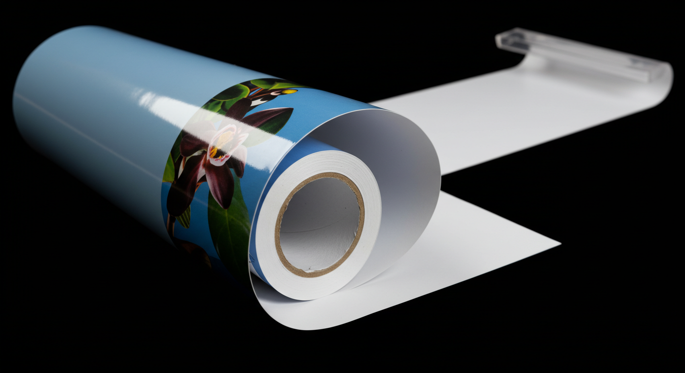 ورق ملصق فينيل لامع بنفث الحبر