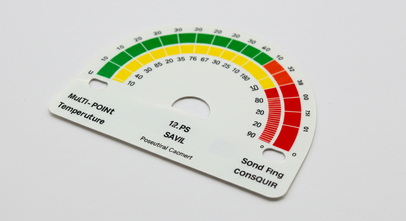 ملصق درجة حرارة متعدد النقاط غير قابل للعكس