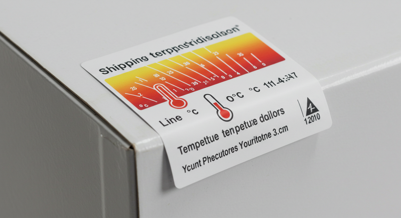 ملصق مؤشر درجة حرارة الشحن