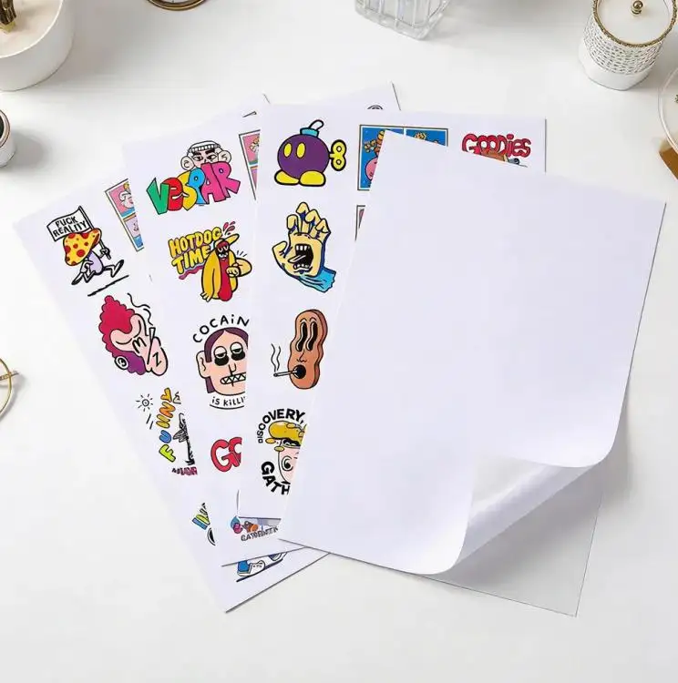 ورق ملصقات فينيل لامع قابل للطباعة