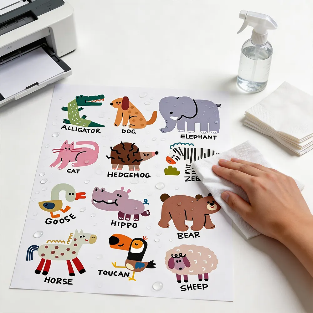 ورق ملصق مقاوم للماء