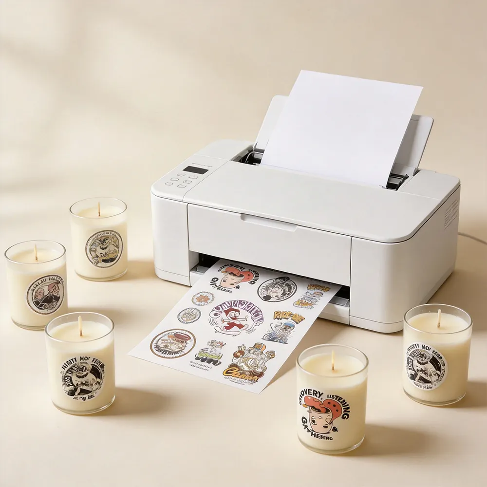 أوراق ملصقات الفينيل للشموع