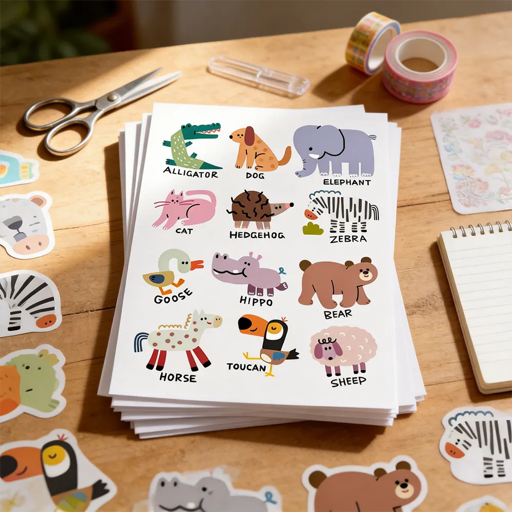 ورق ملصقات مخصص