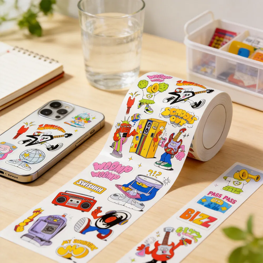 لفائف الملصقات الملونة بالكامل