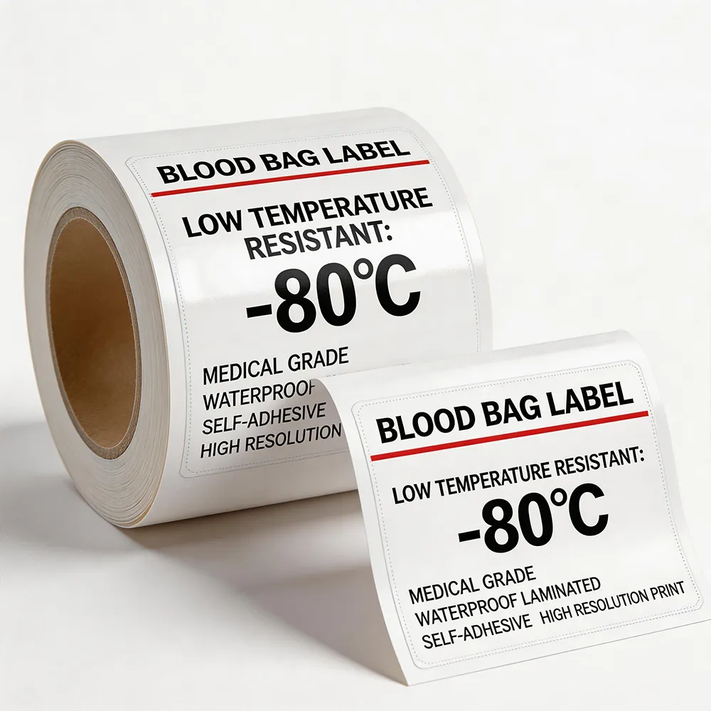 ملصق كيس الدم -80°C